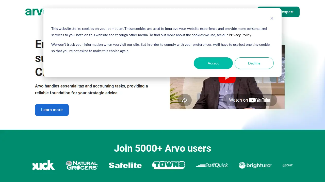 Arvo Tech page