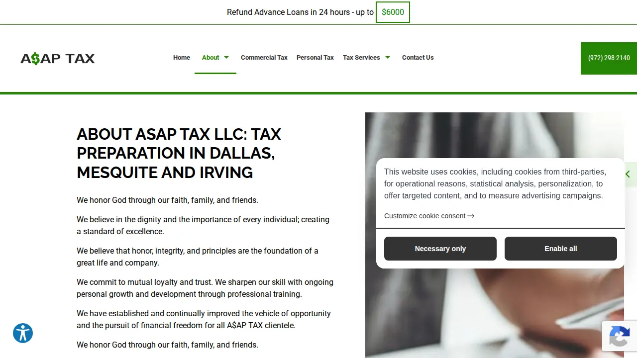 ASAP Tax LLC page