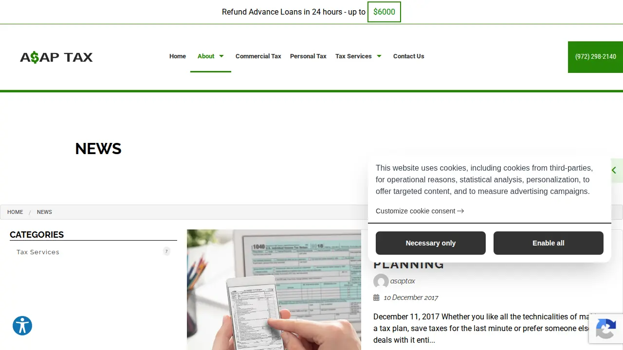 ASAP Tax LLC page