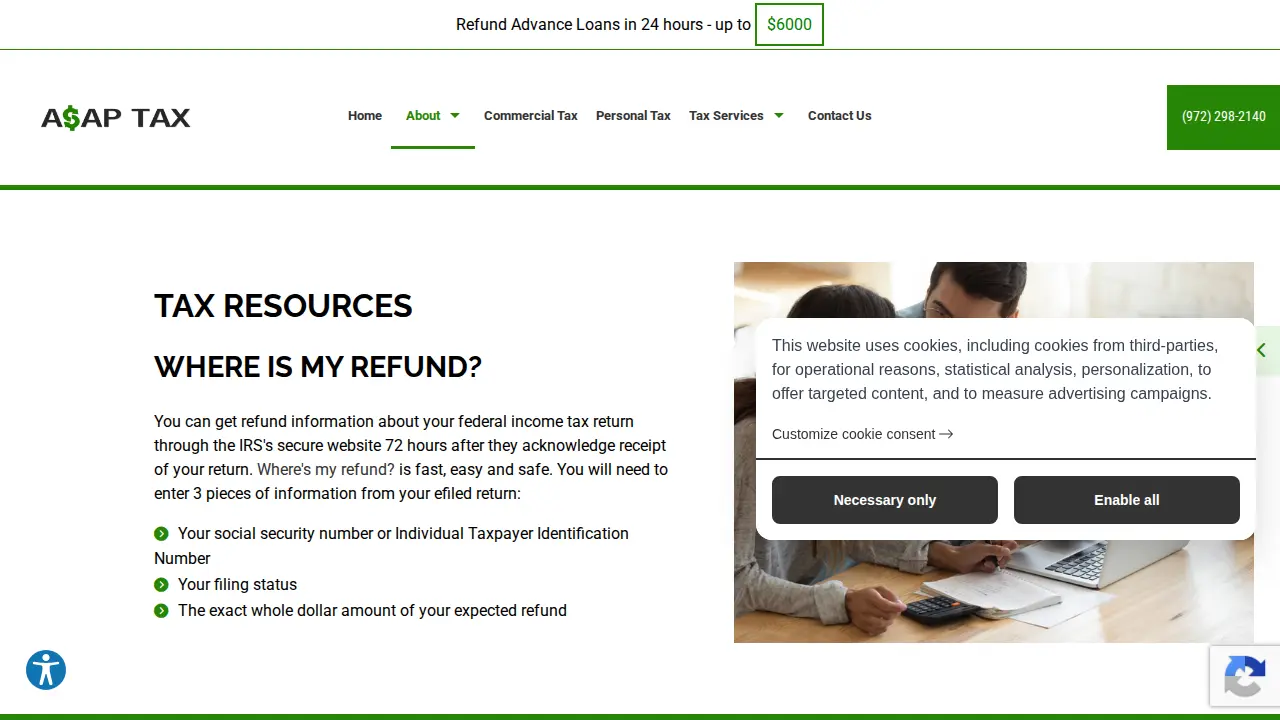 ASAP Tax LLC page