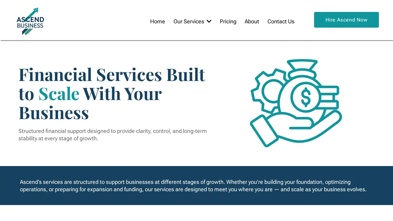 Ascend Business Accountants page