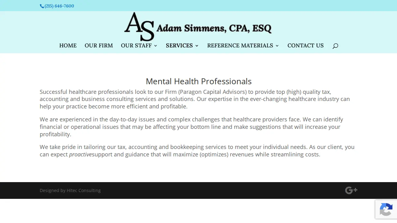 Adam Simmens, CPA, ESQ, PC page