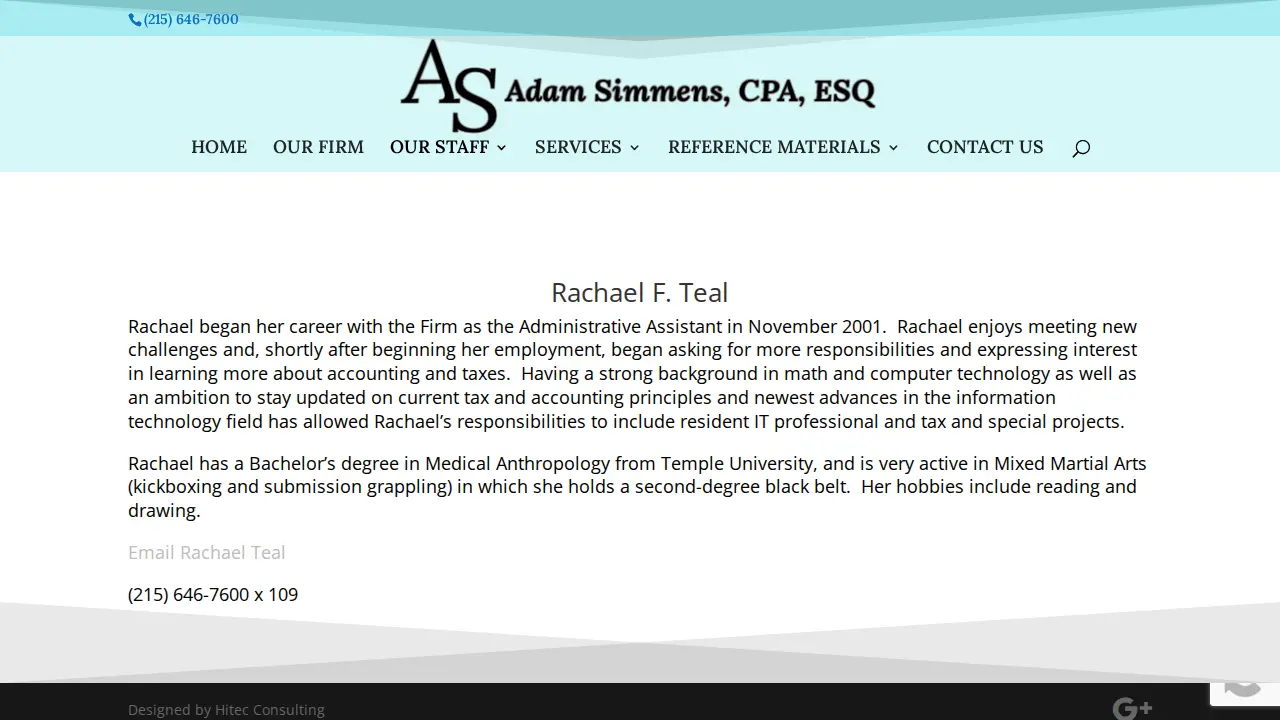 Adam Simmens, CPA, ESQ, PC page