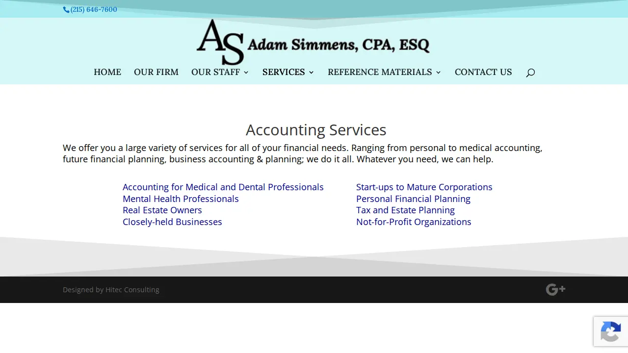 Adam Simmens, CPA, ESQ, PC page