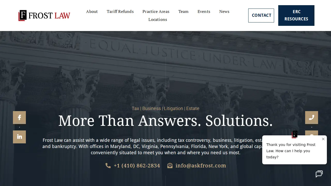 Frost Tax Law page