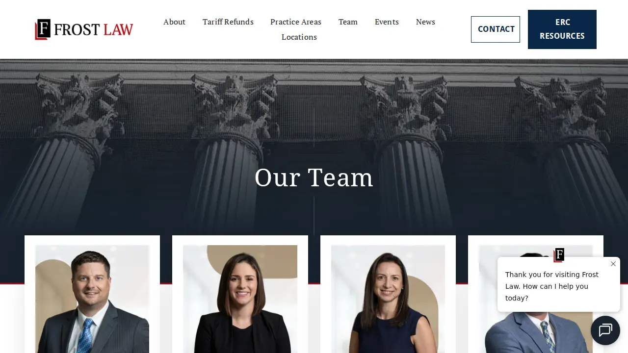 Frost Tax Law page