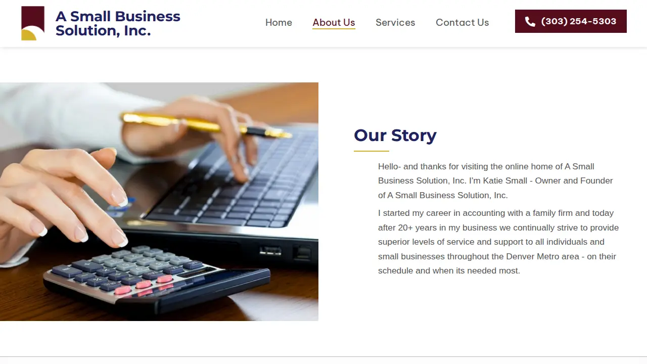 A Small Business Solution Inc. page