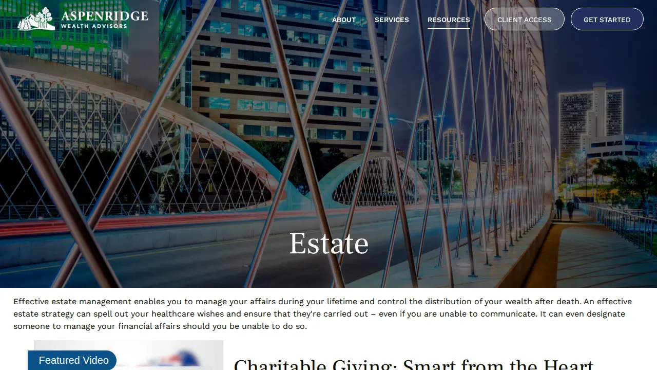 AspenRidge Wealth Advisors page
