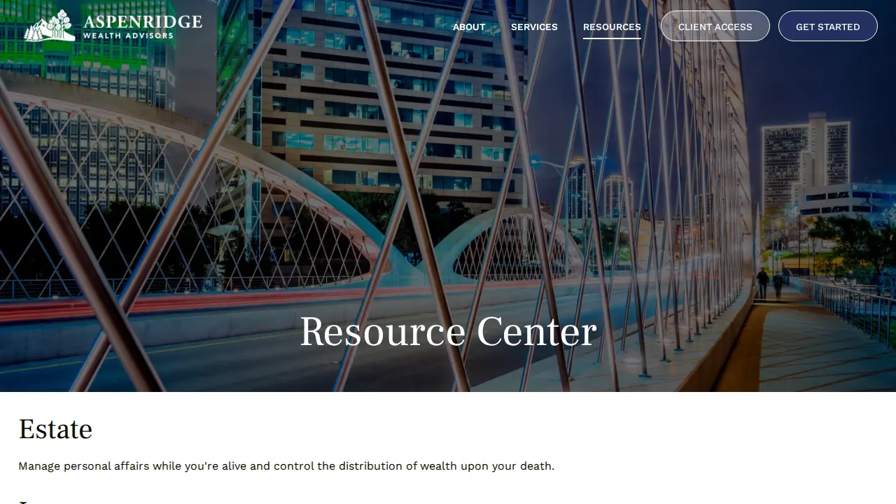 AspenRidge Wealth Advisors page