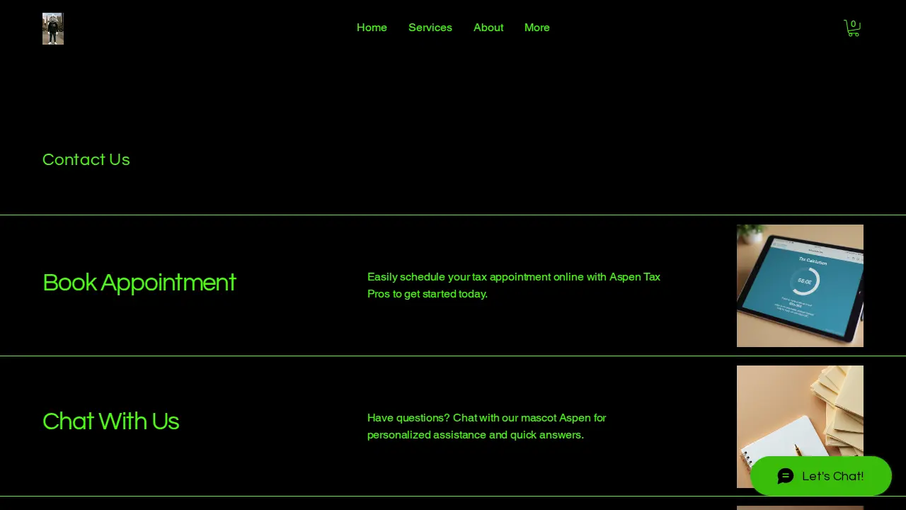 Aspen Tax Pros page
