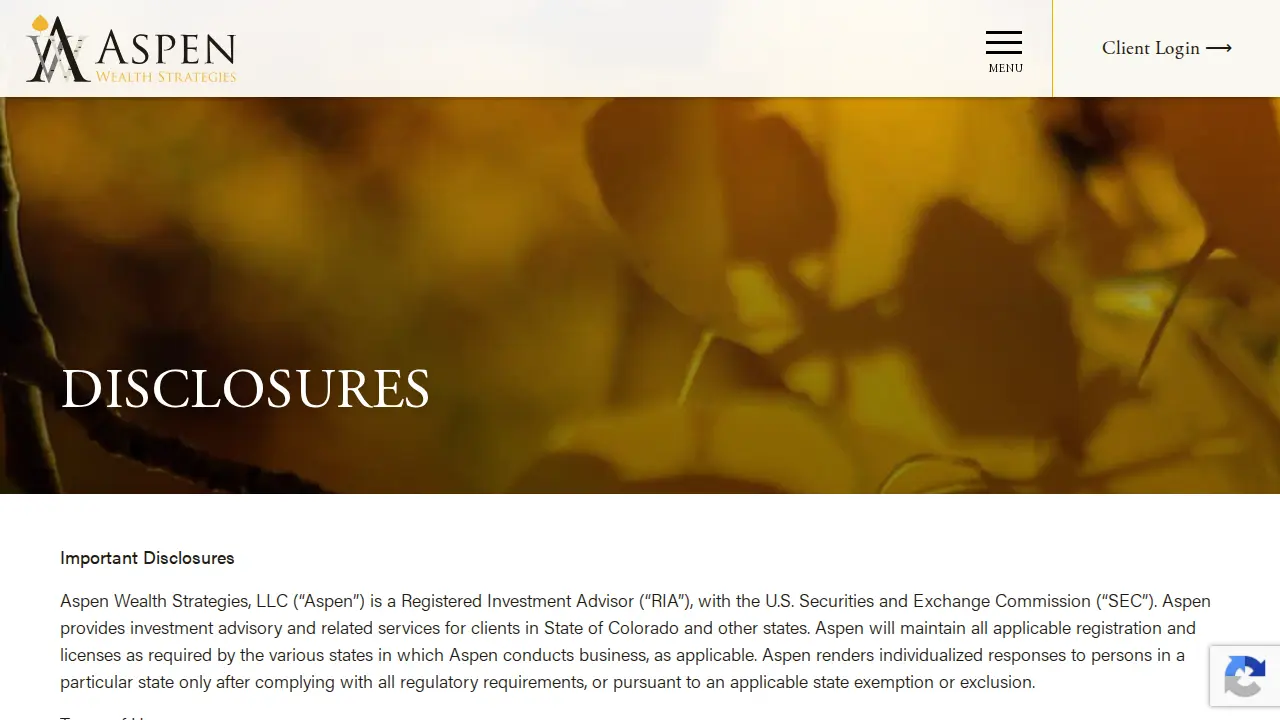 Aspen Wealth Strategies page