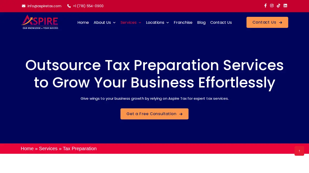 Aspire Tax page
