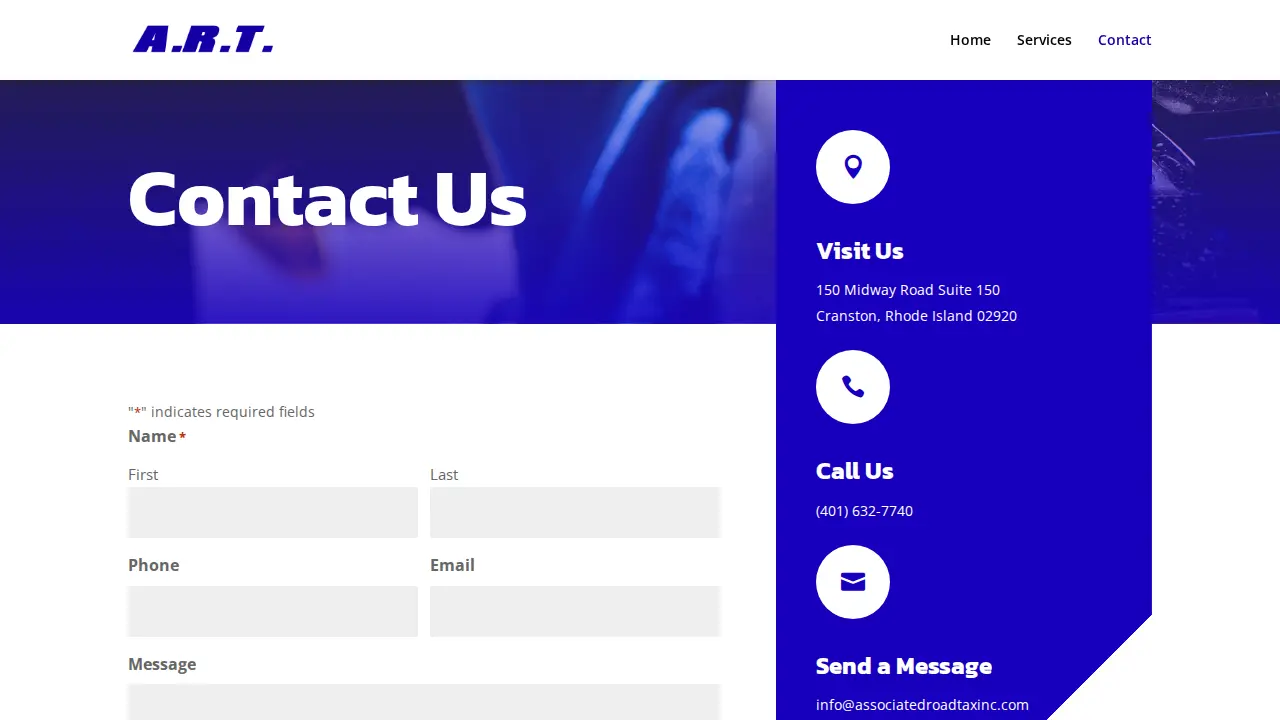 Associated Road Tax Inc page