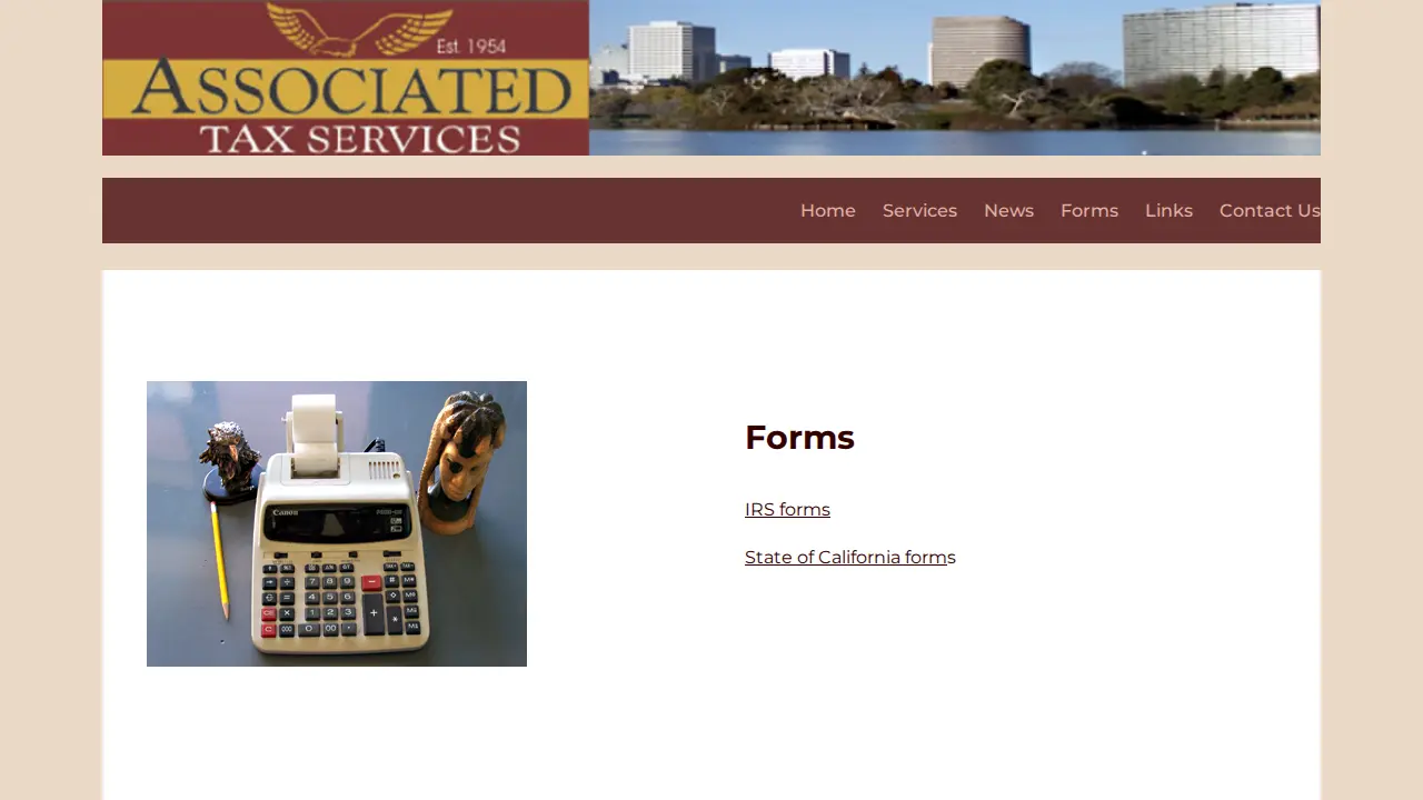 Associated Tax Services page
