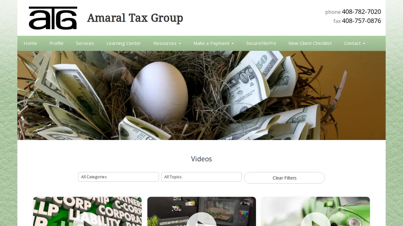 Amaral Tax Group page