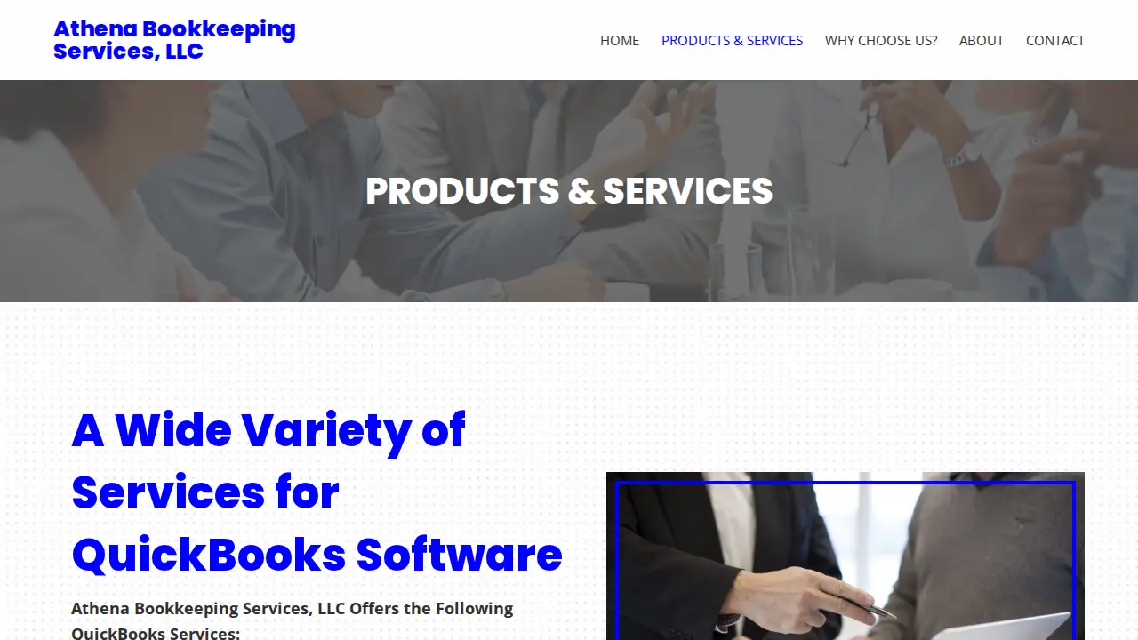athena bookkeeping services, llc page