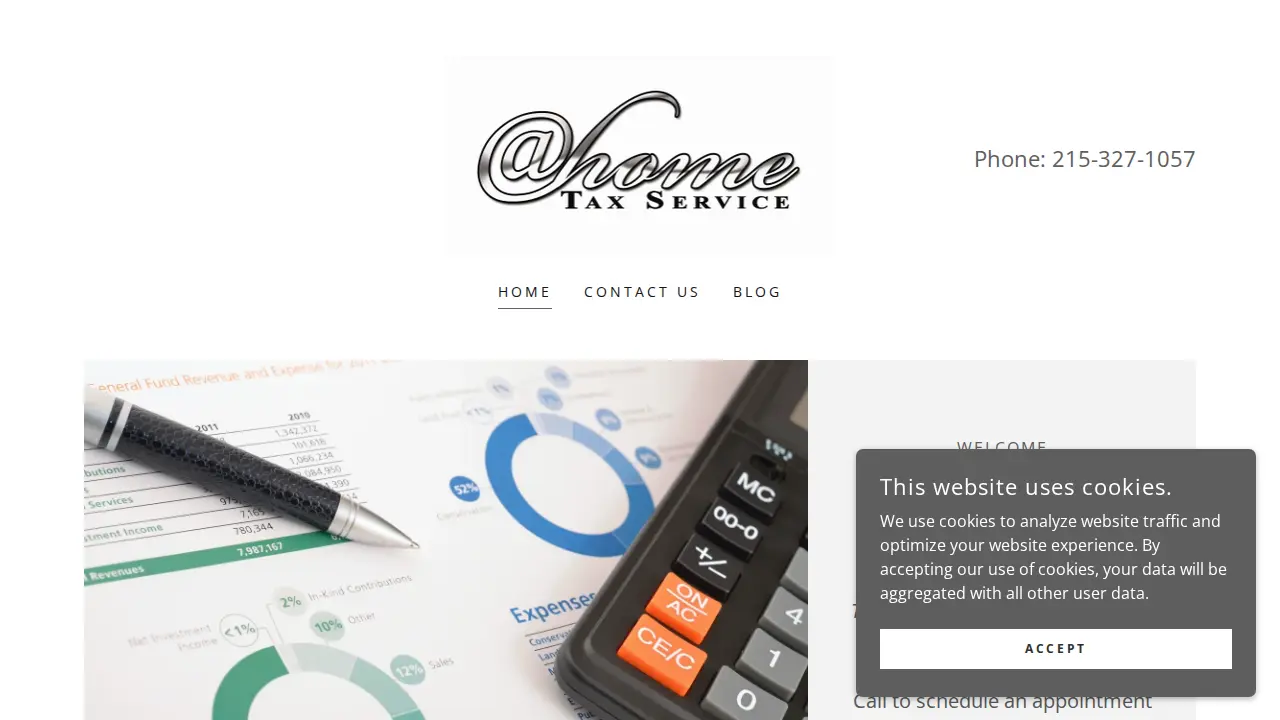 At Home Tax Service page