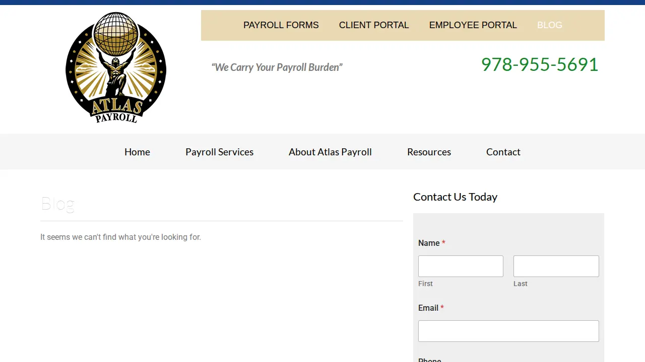 Atlas Payroll page