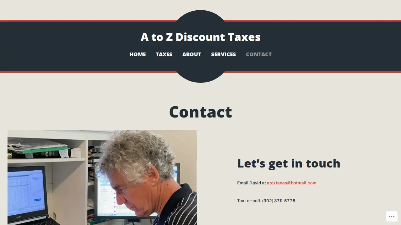 A To Z Discount Taxes page