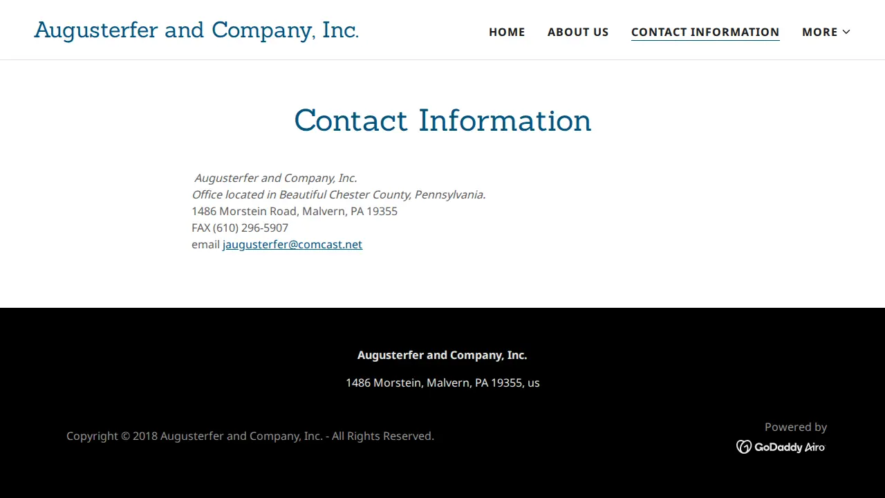 Augusterfer and Company, Inc. page