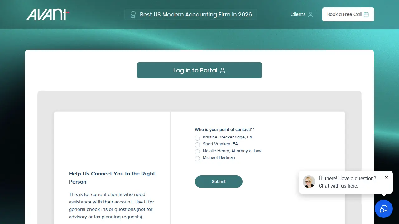 Avant Accounting, LLC page