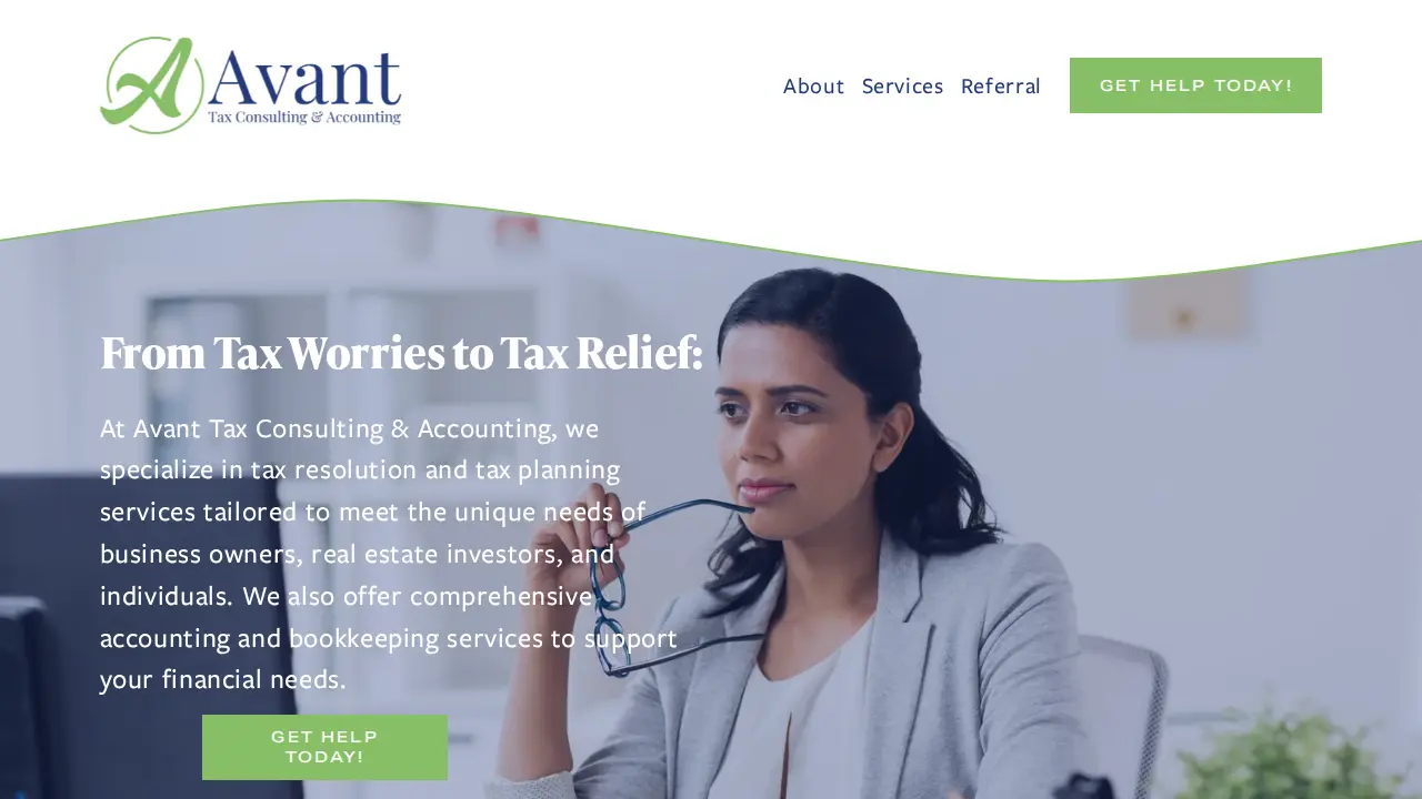 Avant Tax Consulting & Accounting website