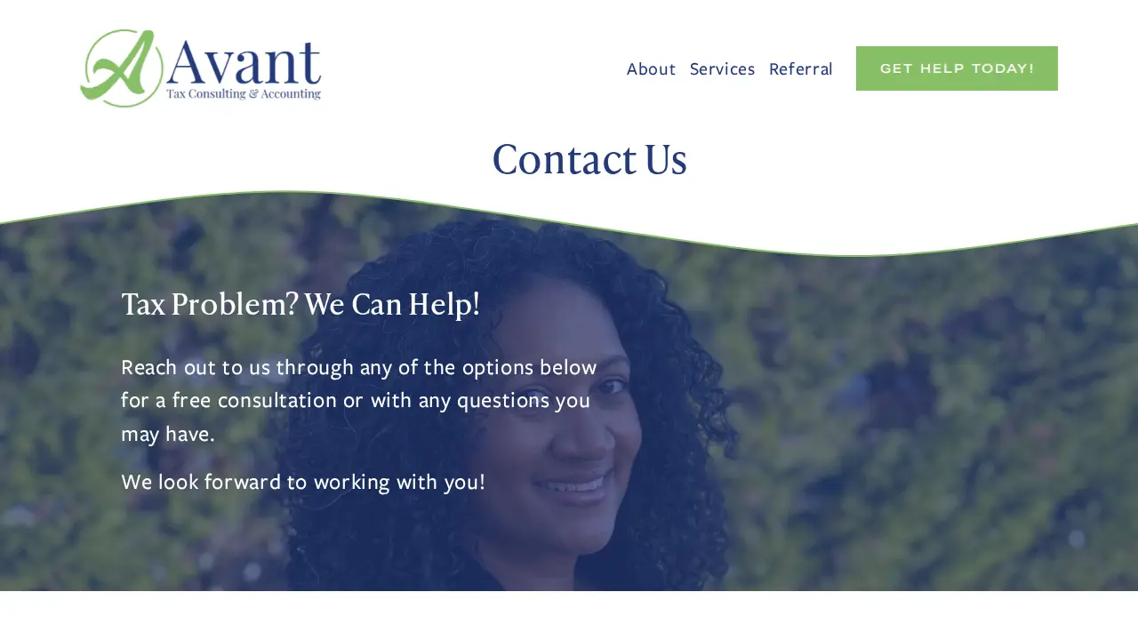 Avant Tax Consulting & Accounting page