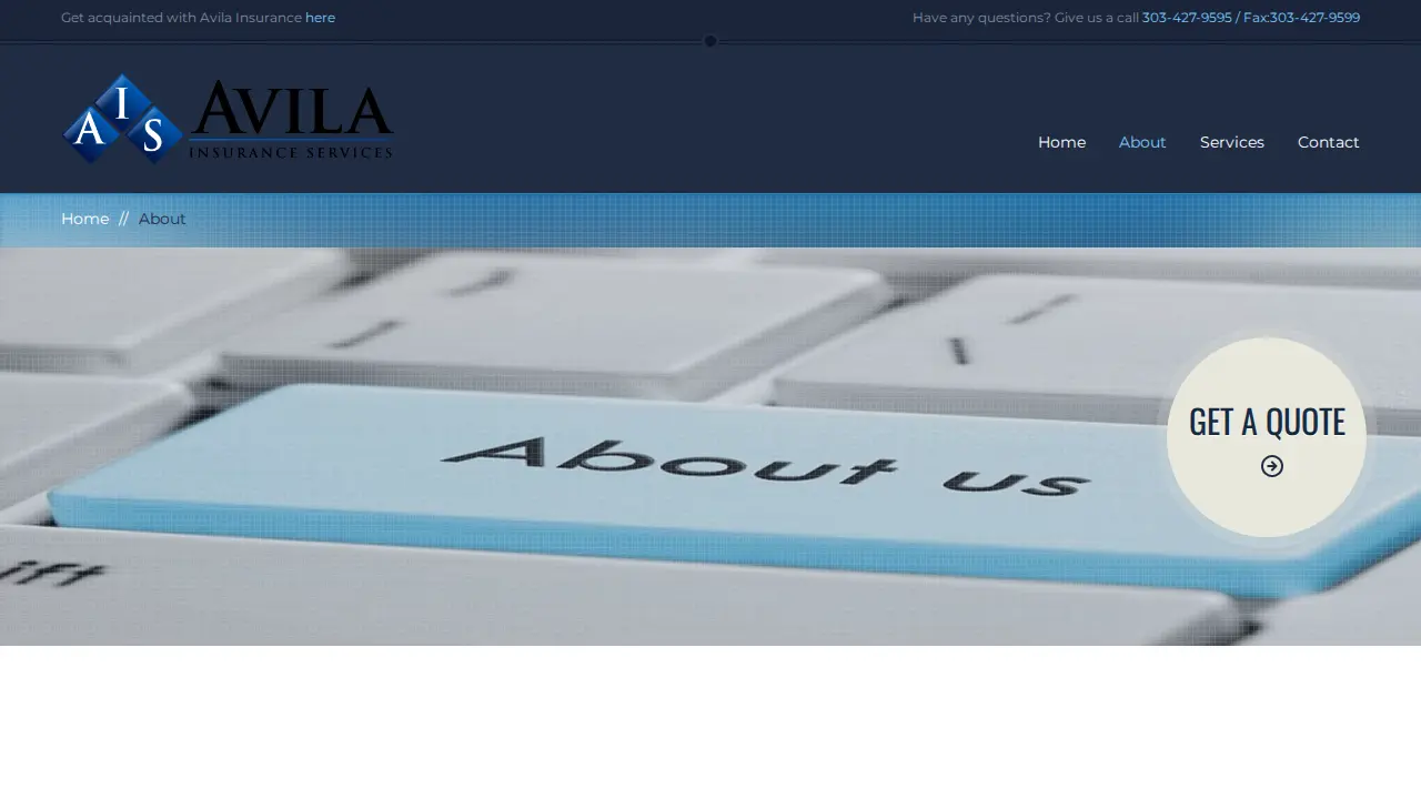 Avila Insurance Services page