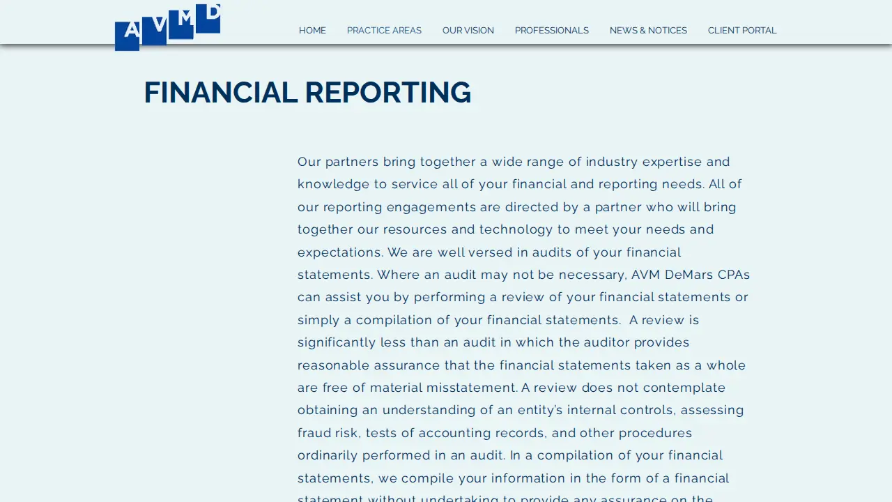 AVM DeMars CPAs, LLP page