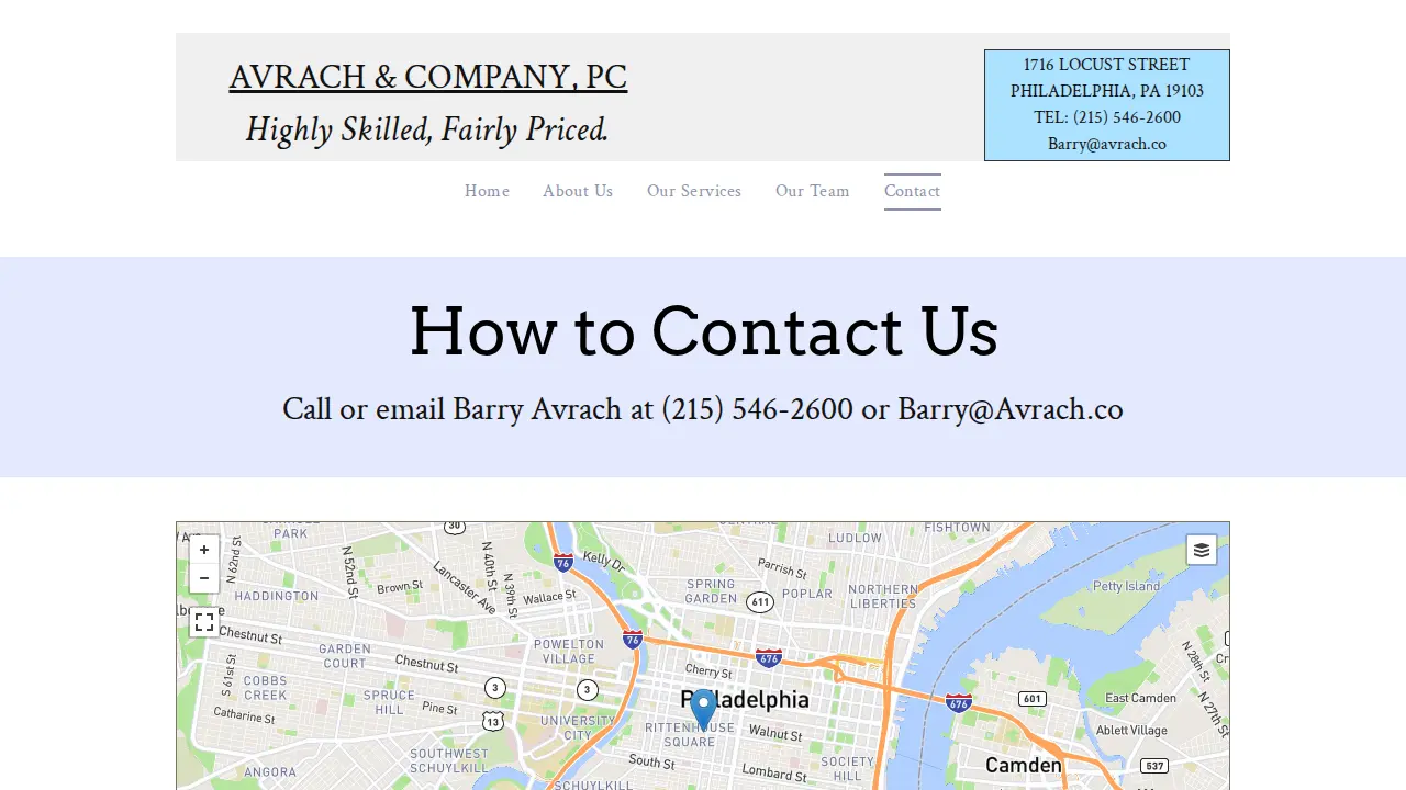 Avrach & Company PC page