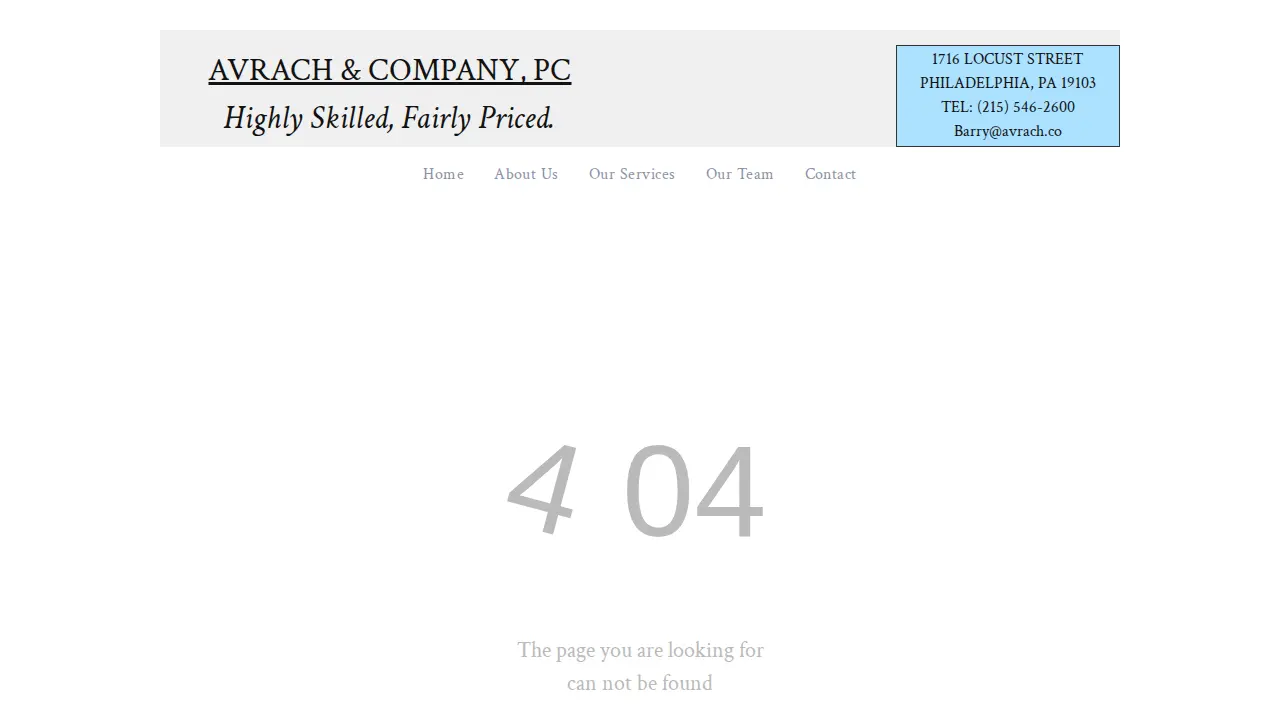Avrach & Company PC page