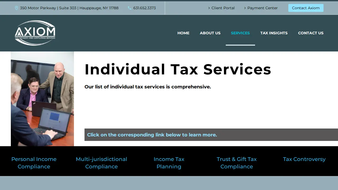 Axiom Tax Partners LLC page
