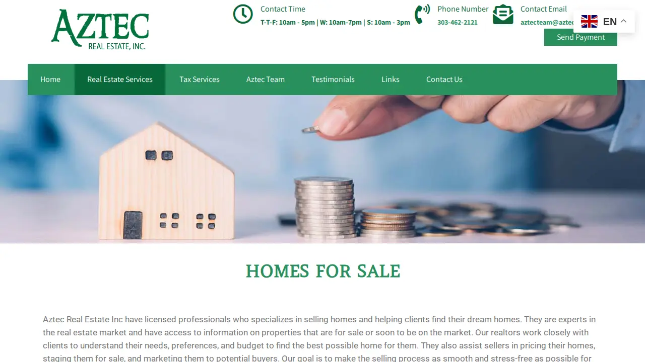 Aztec Real Estate Inc. & Tax Services page