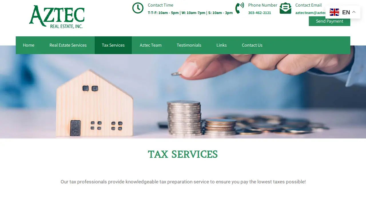 Aztec Real Estate Inc. & Tax Services page