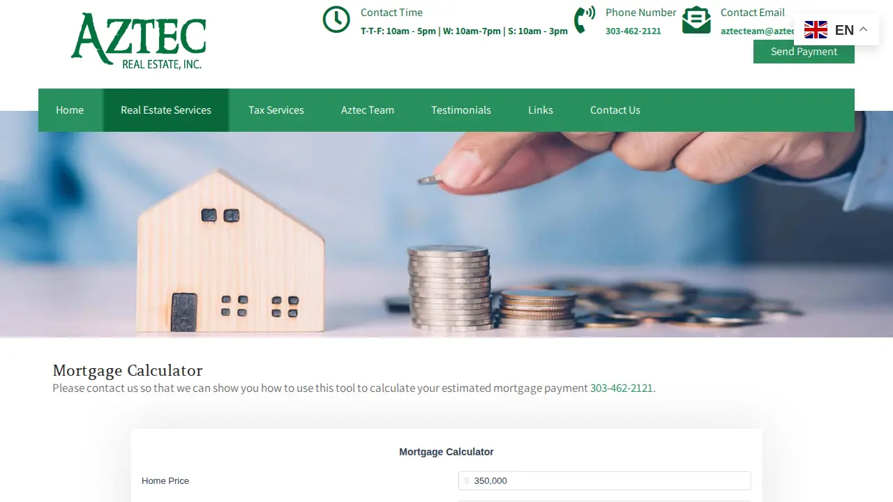 Aztec Real Estate Inc. & Tax Services page
