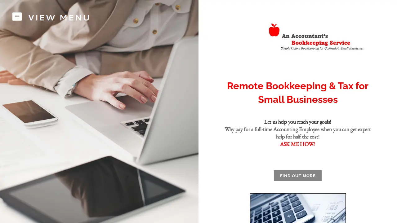 An Accountant's Bookkeeping & Tax Service, LLC website