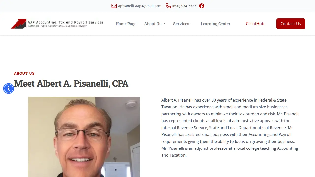 AAP Accounting, Tax and Payroll Services page