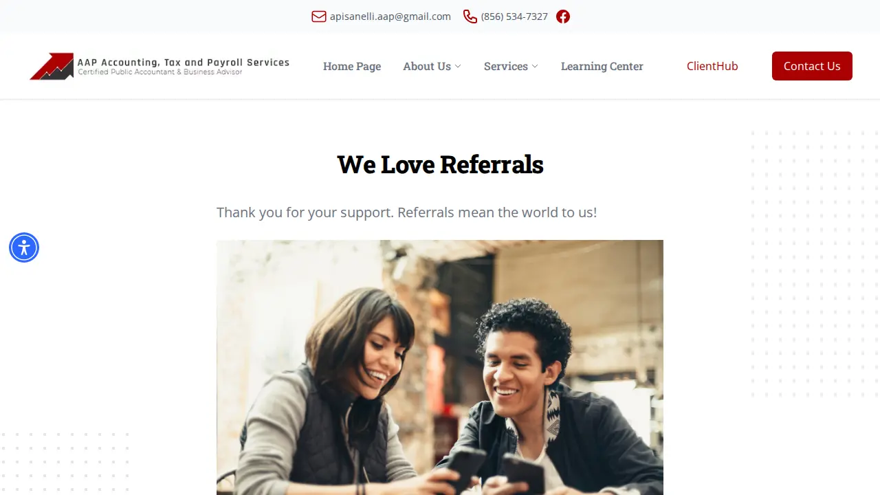 AAP Accounting, Tax and Payroll Services page
