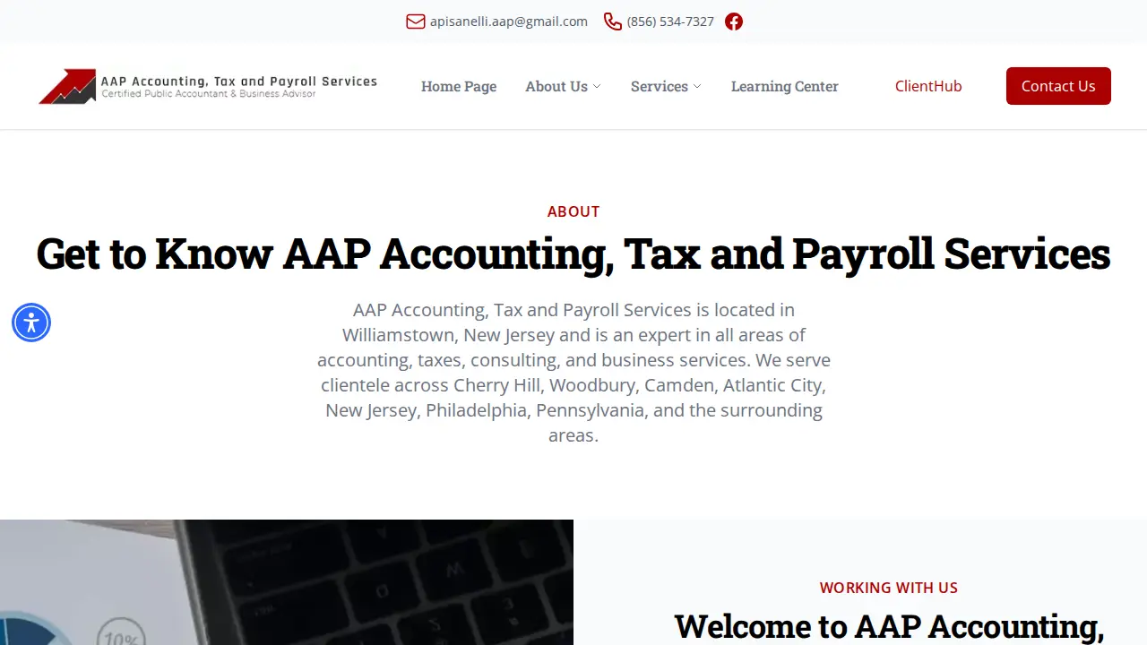 AAP Accounting, Tax and Payroll Services page
