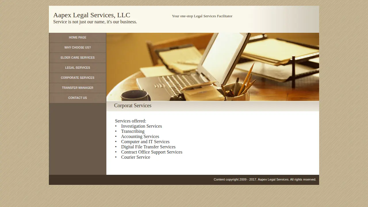 Aapex Legal Services, LLC page