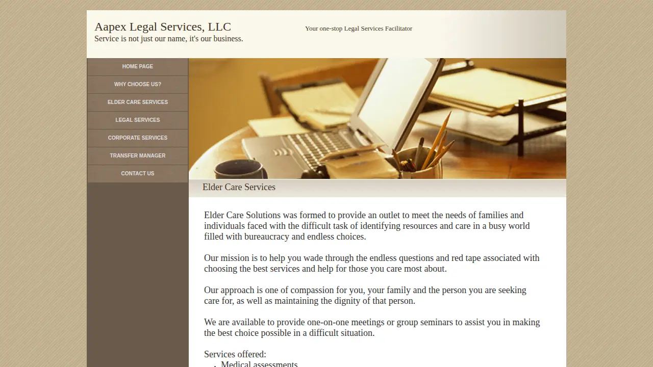 Aapex Legal Services, LLC page