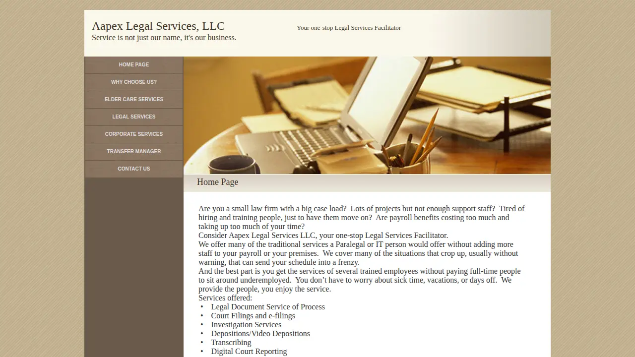 Aapex Legal Services, LLC page