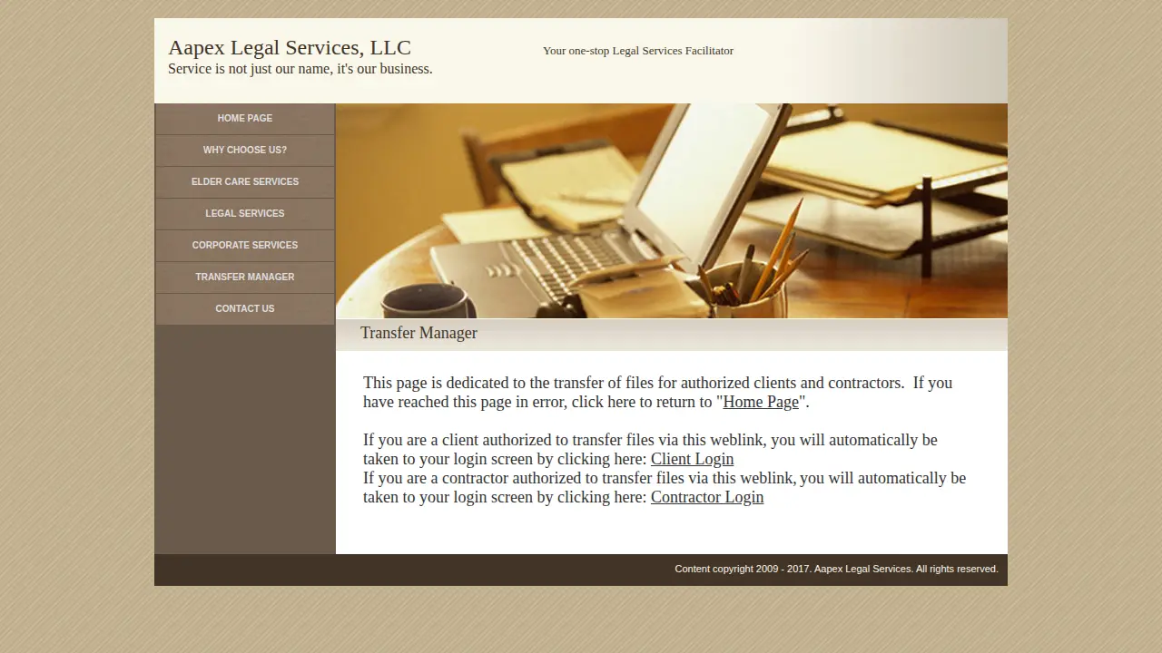 Aapex Legal Services, LLC page