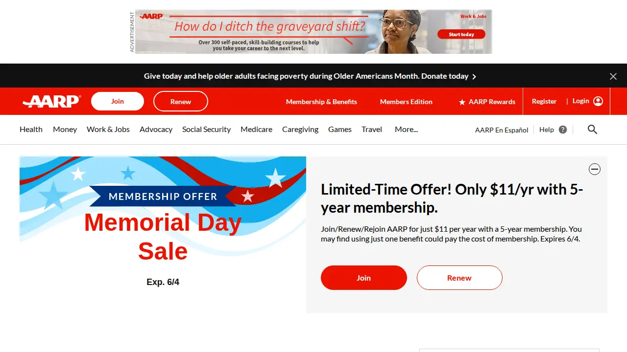 AARP Ohio State Office website