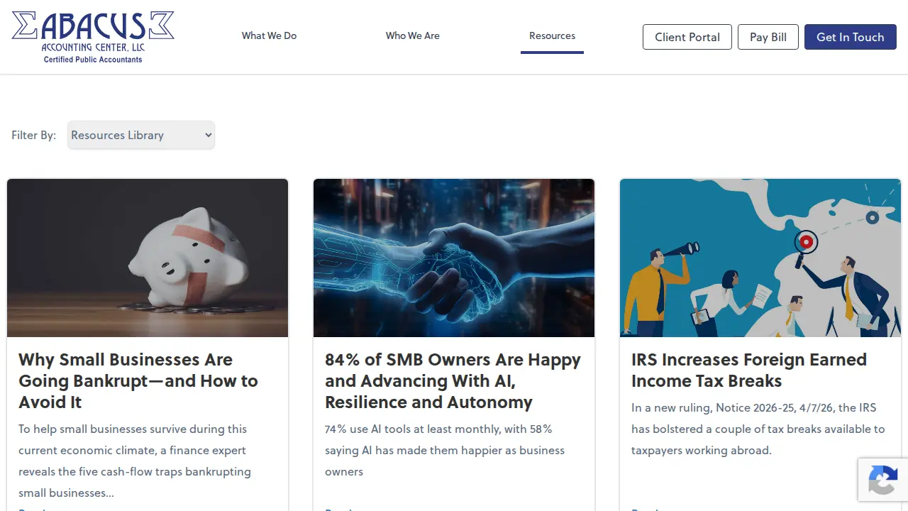 Abacus Accounting Center, LLC - CPA Firm page