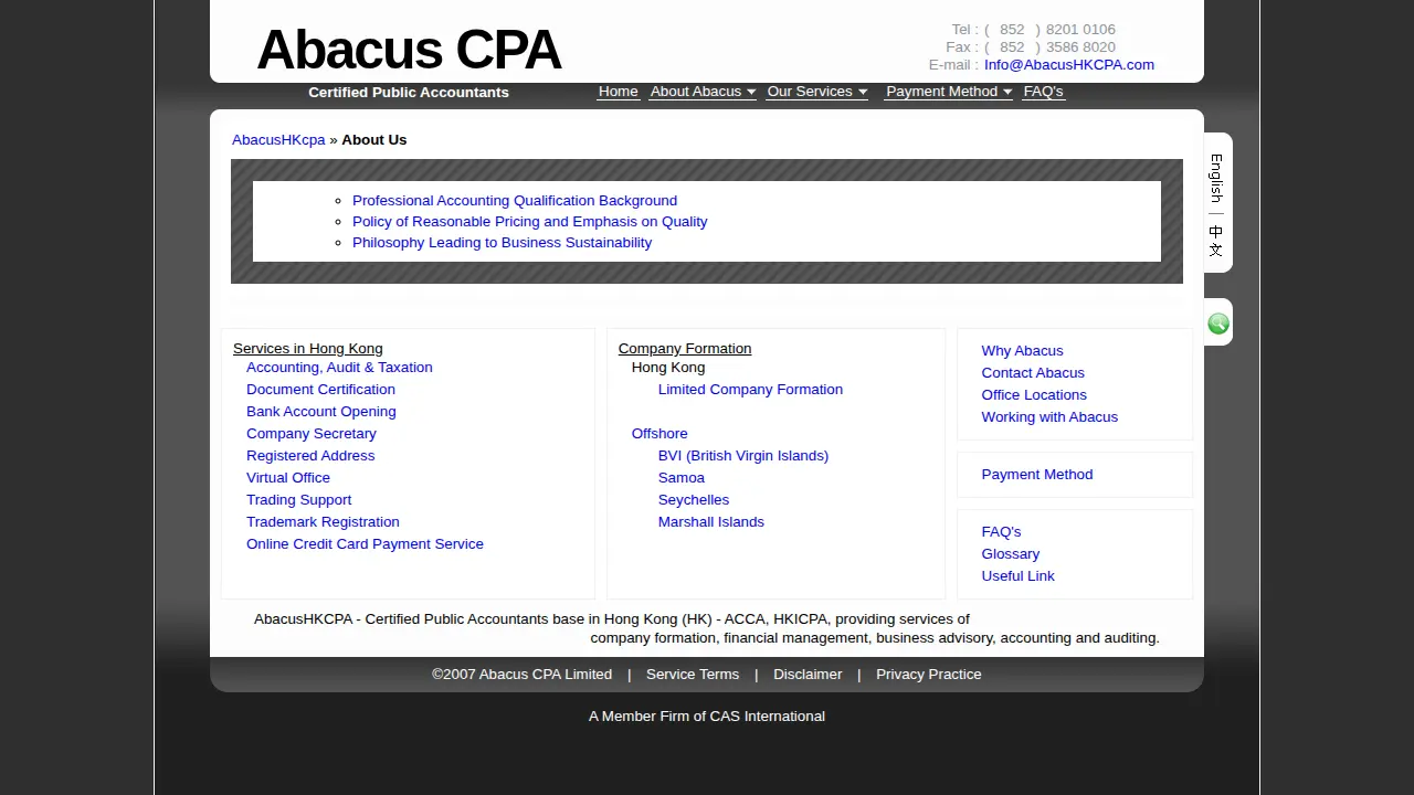 Abacus CPA Limited page