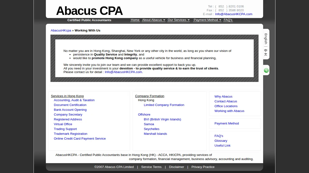 Abacus CPA Limited page