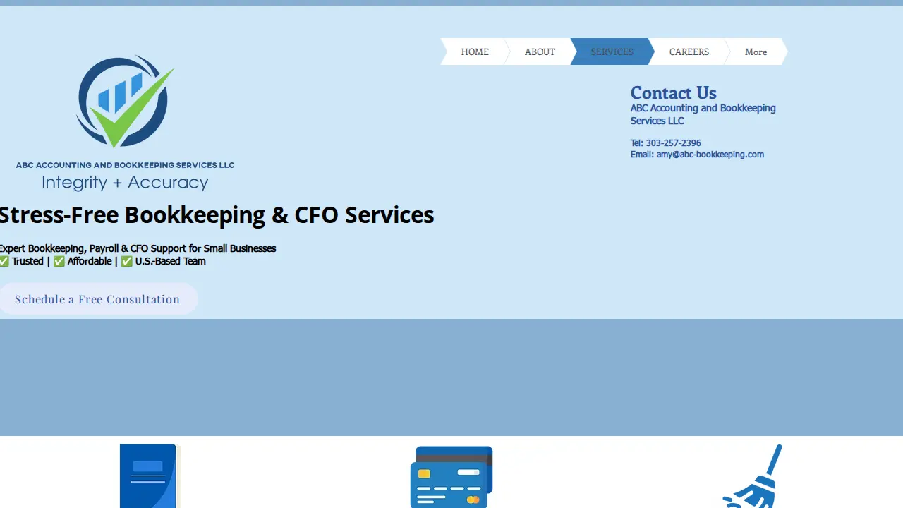 ABC Accounting and Bookkeeping Services page
