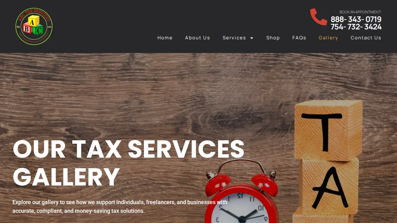 ABC Tax Services page
