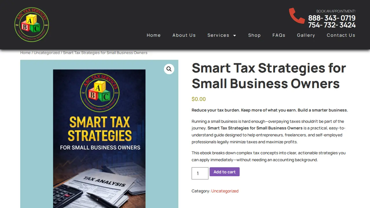 ABC Tax Services page